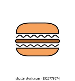 burger icon, illustration design template