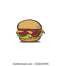 burger icon illustration design vector