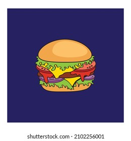 burger icon illustration design vector