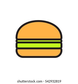 burger icon illustration isolated vector sign symbol