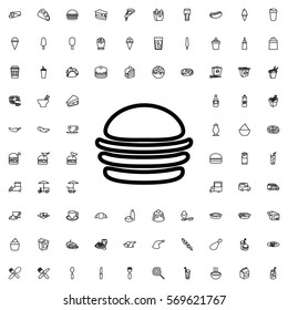 burger icon illustration isolated vector sign symbol