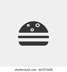 Burger icon illustration isolated vector sign symbol