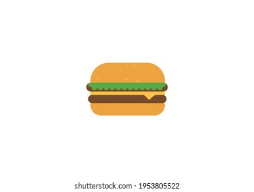 Burger Icon include cheese, lettuce and bun