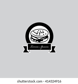 Burger Icon - Isolated On Gray Background - Vector Illustration, Graphic Design. Food Concept