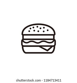 Burger icon isolated on white background