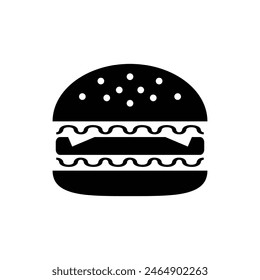 Burger icon isolated on white background. Simple icon vector