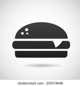 Burger icon isolated on white background. Vector art.