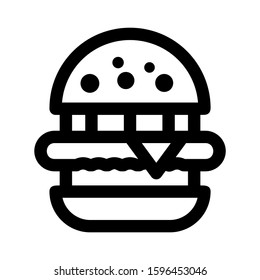 burger icon isolated sign symbol vector illustration - high quality black style vector icons

