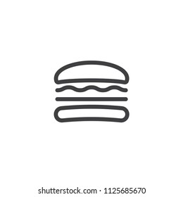 Burger icon line design template