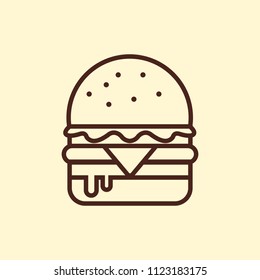 Burger icon line style