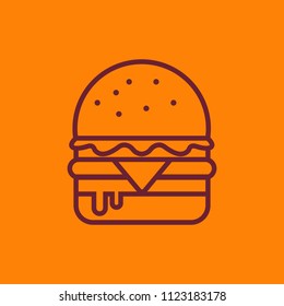 Burger icon line style