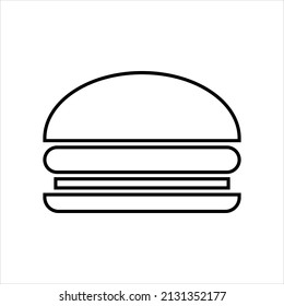 Burger icon in line style