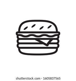 burger icon, line style design