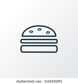 Burger icon line symbol. Premium quality isolated sandwich element in trendy style.