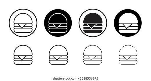 Burger icon linear logo isolated