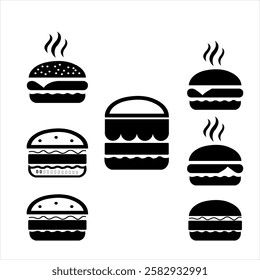 burger icon with burger logo

