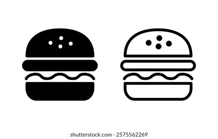 Burger icon logo design. burger sign and symbol. hamburger