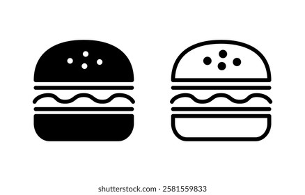 Burger icon logo design. burger sign and symbol. hamburger