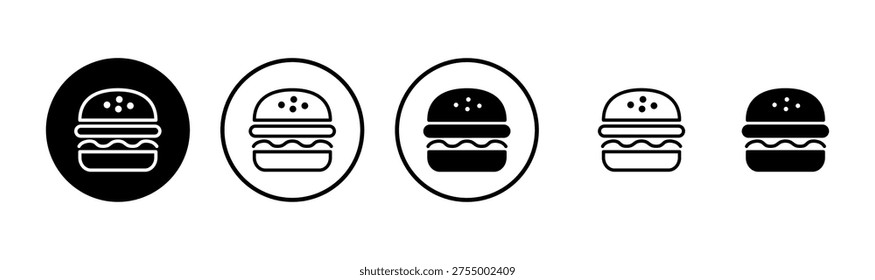 Burger icon logo design. burger sign and symbol. hamburger