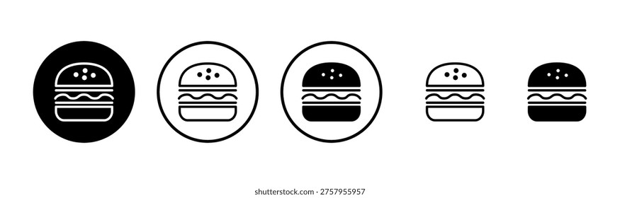 Burger icon logo design. burger sign and symbol. hamburger
