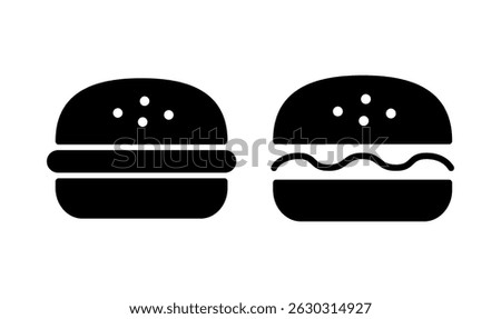Burger icon logo design. burger sign and symbol. hamburger