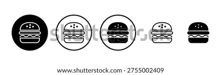 Burger icon logo design. burger sign and symbol. hamburger