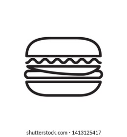 burger icon, logo design template