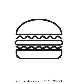 burger icon, logo design template