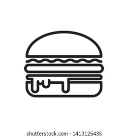 burger icon, logo design template