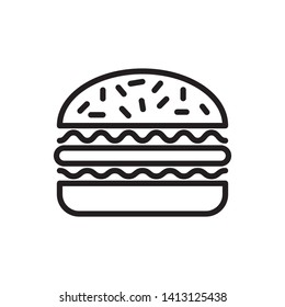 burger icon, logo design template