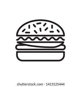 burger icon, logo design template