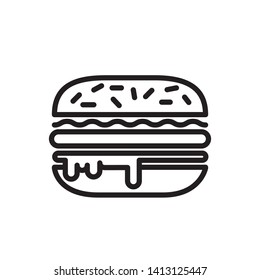 icono de la hamburguesa, plantilla de diseño del logotipo