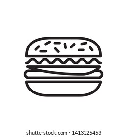 burger icon, logo design template