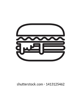 burger icon, logo design template