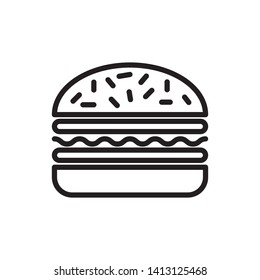 burger icon, logo design template