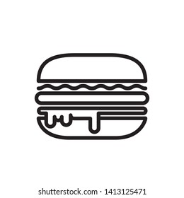 burger icon, logo design template