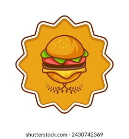 burger icon logo design vector template 