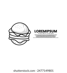 burger icon  logo design  vector