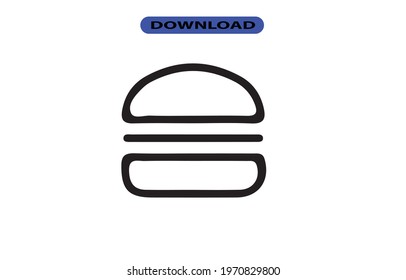 Burger icon or logo high resolution