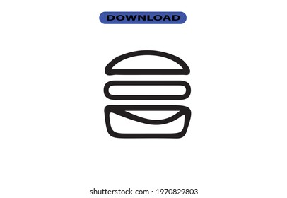 Burger icon or logo high resolution