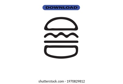 Burger icon or logo high resolution