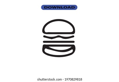 Burger icon or logo high resolution