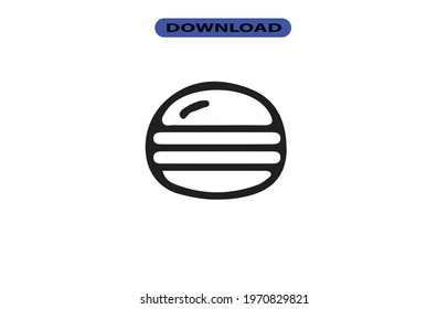 Burger icon or logo high resolution