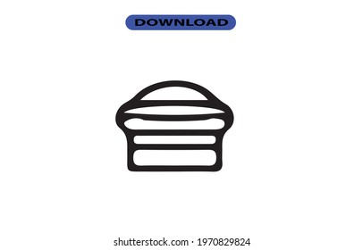 Burger icon or logo high resolution
