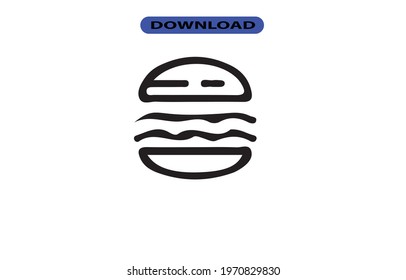 Burger icon or logo high resolution
