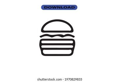 Burger icon or logo high resolution