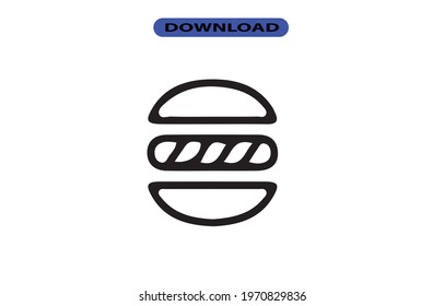 Burger icon or logo high resolution