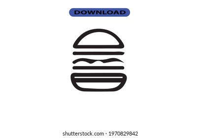 Burger icon or logo high resolution