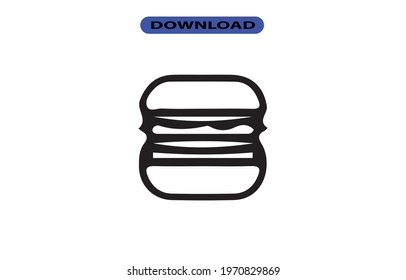 Burger icon or logo high resolution