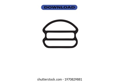 Burger icon or logo high resolution